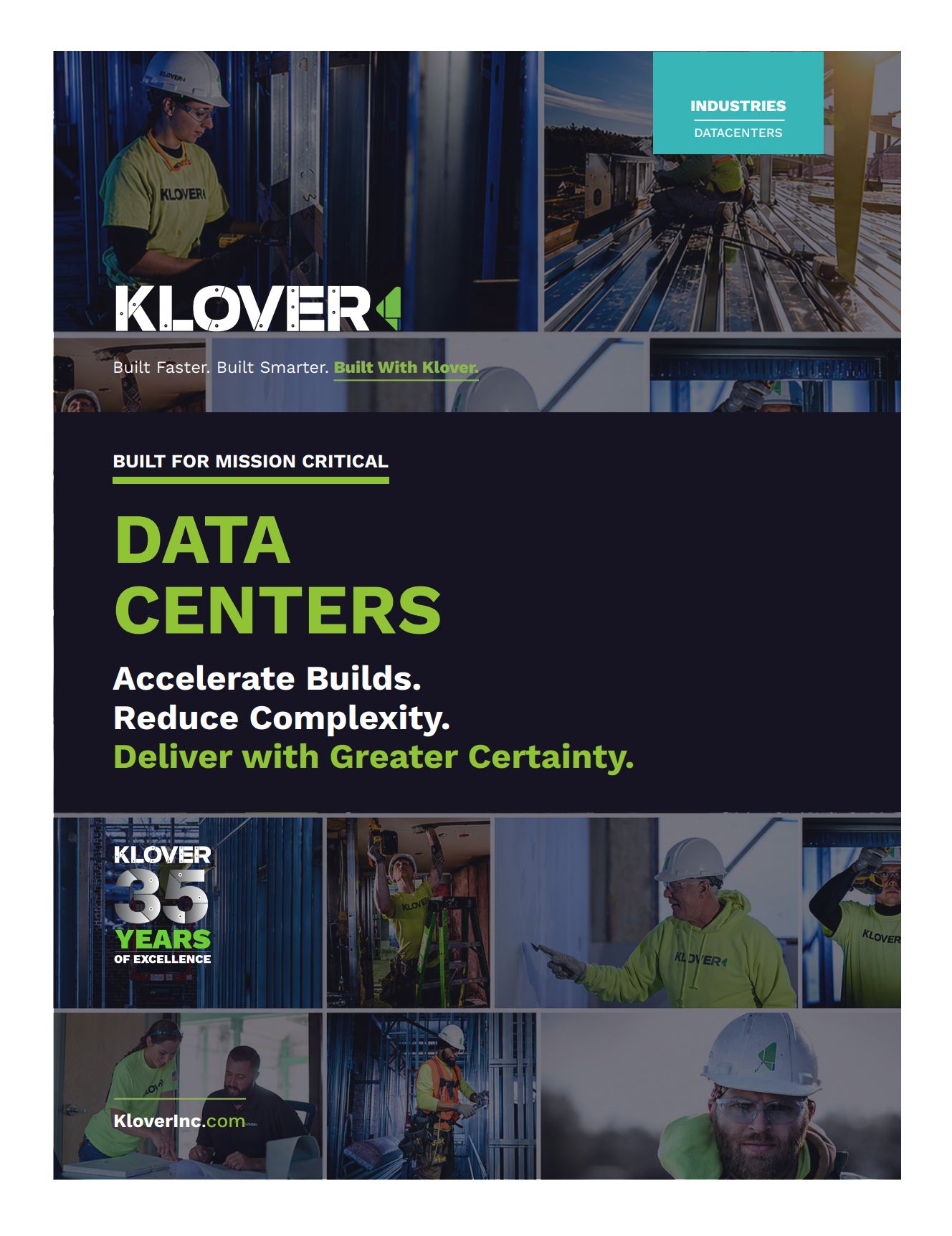 Klover data center fact sheet design
